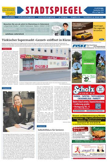 Stadtspiegel Ausgabe 25.1.2025 Titel